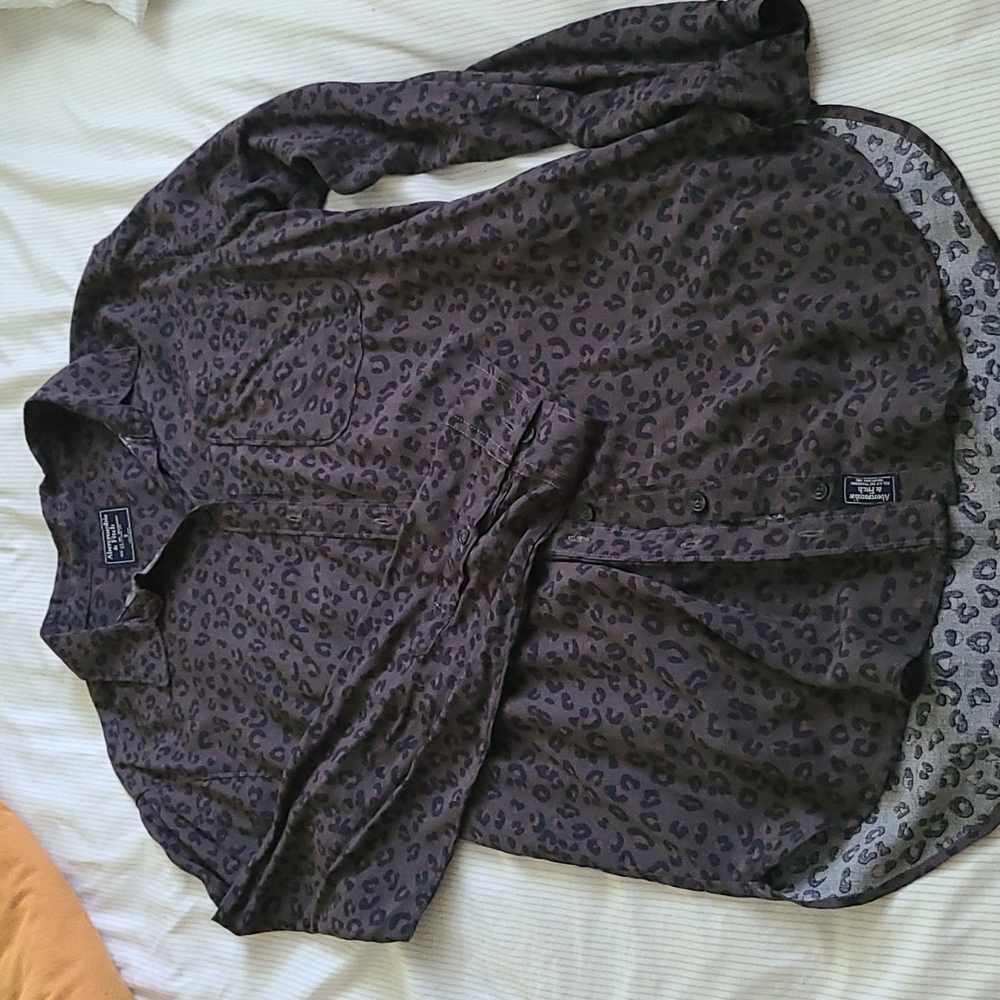 Abercrombie Leopard Print Blouse - image 1